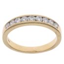 18ct Yellow Gold 0.50ct Brilliant Cut Diamond Half Eternity Ring