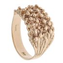 9ct Yellow Gold Four Row Keeper Ring