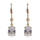 9ct Yellow Gold Morganite Drop Earrings