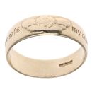 9ct Yellow Gold 'My Guardian Angel Protect Me and Keep Me Safe' Wedding Band 5.3mm