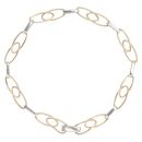 9ct Yellow and White Gold Fancy Bracelet 8"
