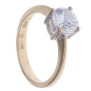 9ct Yellow Gold Cubic Zirconia Single Stone Ring