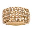 9ct Yellow Gold Four Row Keeper Ring