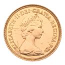 1982 Elizabeth II Decimal Portrait UK Half Sovereign Coin