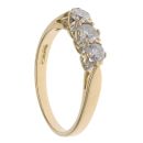 18ct Yellow Gold 0.50ct Brilliant Cut Diamond Trilogy Ring