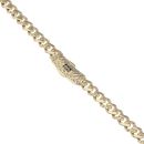 14ct Yellow Gold Monaco Classic Alternate Flex Lock Curb Chain 18"