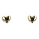 14ct Yellow Gold Child's Heart Stud Earrings