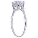 Silver Cubic Zirconia Solitaire Ring