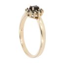 9ct Yellow Gold 0.10ct Diamond And Sapphire Cluster Ring