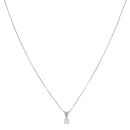 Platinum 0.25ct Brilliant Cut Diamond Solitaire Pendant and Chain 16"