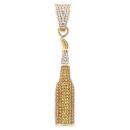 9ct Yellow Gold Gemstone Set Corona Bottle Pendant
