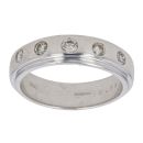 18ct White Gold 0.30ct Diamond Five Stone Wedding Band 5mm