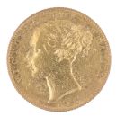 1865 Victoria Young Head UK Full Sovereign Coin
