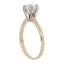 18ct Yellow Gold Moissanite Single Stone Ring