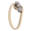 9ct Yellow Gold 0.20ct Brilliant Cut Diamond Trilogy Ring