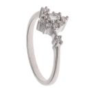 9ct White Gold 0.18ct Mixed Cut Diamond Marquise Cluster Ring