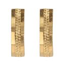 22ct Yellow Gold Dot Cut Stud Earrings
