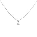 18ct White Gold 0.25ct Brilliant Cut Diamond Solitaire Pendant and Chain 16"