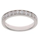 18ct White Gold 0.50ct Brilliant Cut Diamond Half Eternity Ring