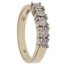 9ct Yellow Gold 0.15ct Diamond Five Stone Ring