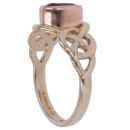 9ct Yellow and Rose Gold Garnet Celtic Patterned Clogau Ring