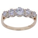 9ct Yellow Gold Cubic Zirconia Five Stone Ring
