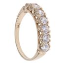 9ct Yellow Gold Cubic Zirconia Half Eternity Ring