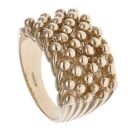 9ct Yellow Gold Six Row Keeper Ring