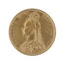 1890 Victoria Jubilee Head UK Full Sovereign Coin