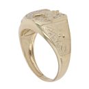 9ct Yellow Gold Cubic Zirconia Horseshoe Ring