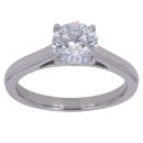 Platinum 1.01ct Brilliant Cut Lab Grown Diamond Solitaire Ring