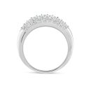 9ct White Gold Big Show Lab Grown Diamond Cluster Ring G VS