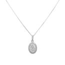 Silver St Christopher Pendant and Chain 18" By Icesia