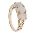 9ct Yellow Gold Opal Three Stone Ring