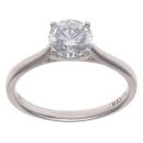 9ct White Gold 1.00ct Brilliant Cut Lab Grown Diamond Solitaire Ring