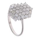 9ct White Gold 1.25ct Brilliant Cut Diamond Cluster Ring