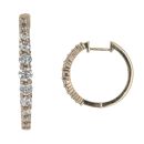 9ct Yellow Gold 0.75ct Brilliant Cut Lab Grown Diamond Hoop Earrings