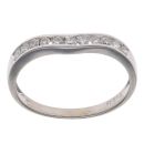 9ct White Gold 0.25ct Brilliant Cut Diamond Wishbone Ring