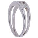 18ct White Gold 1.00ct Brilliant Cut Diamond Trilogy Ring