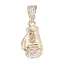 9ct Yellow Gold Cubic Zirconia Boxing Glove Pendant