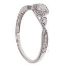9ct White Gold 0.33ct Brilliant Cut Diamond Cluster Ring