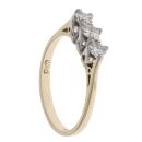 9ct Yellow Gold 0.40ct Brilliant Cut Diamond Trilogy Ring