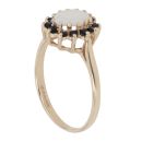 9ct Yellow Gold Sapphire and Opal Cluster Ring