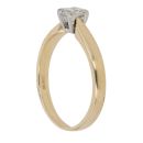 18ct Yellow Gold 0.25ct Princess Cut Diamond Solitaire Ring