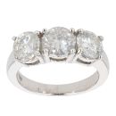 18ct White Gold Diamond 3.50ct Trilogy Ring