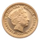 2018 Elizabeth II Fifth Portrait George and The Dragon Gibraltar Quarter Sovereign Coin