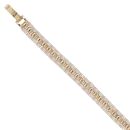 9ct Yellow Gold Cubic Zirconia Watch Strap Style Bracelet 7"