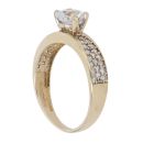 9ct Yellow Gold Cubic Zirconia Single Stone Ring