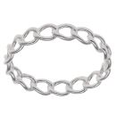 Silver Curb Band Ring By Icesia