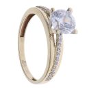 9ct Yellow Gold Cubic Zirconia Single Stone Ring